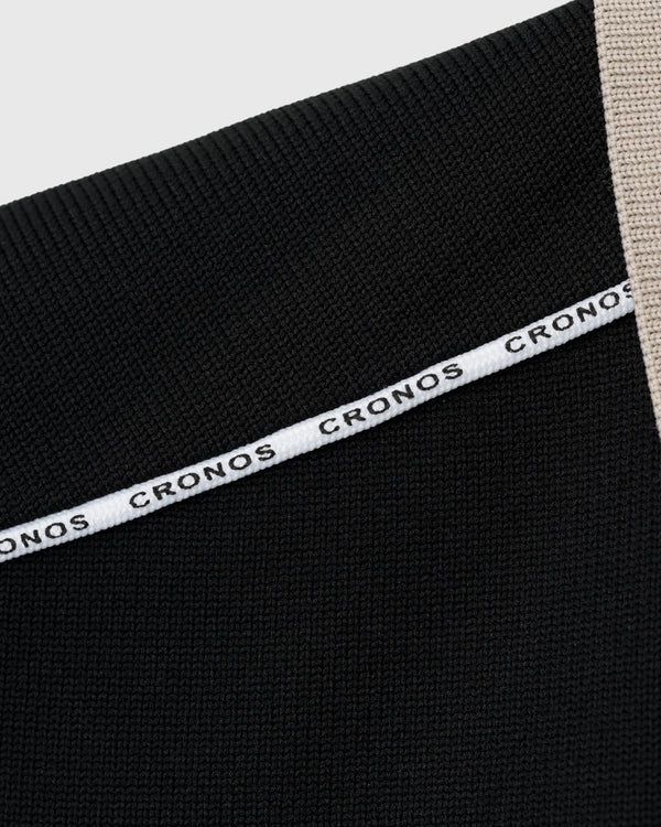 CRONOS BLACK CLEAN PIPING POLO [BEIGE]