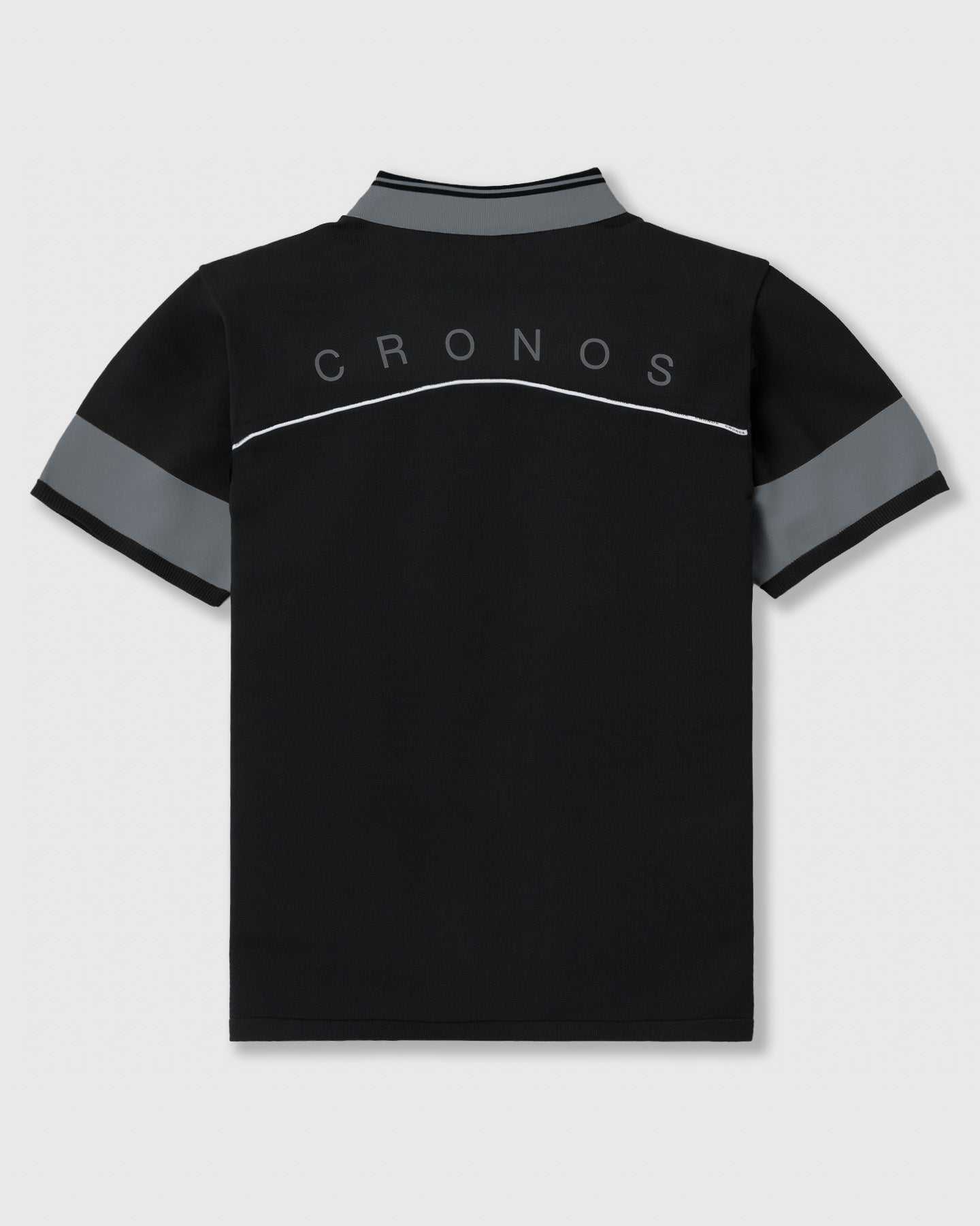 CRONOS BLACK CLEAN PIPING POLO【BLACK】