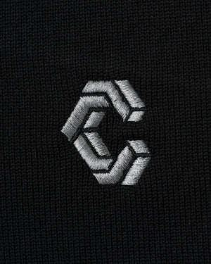 CRONOS BLACK CLEAN PIPING POLO【BLACK】