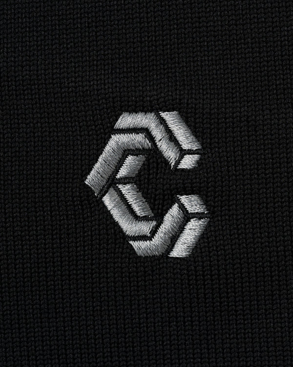 CRONOS BLACK CLEAN PIPING POLO【BLACK】