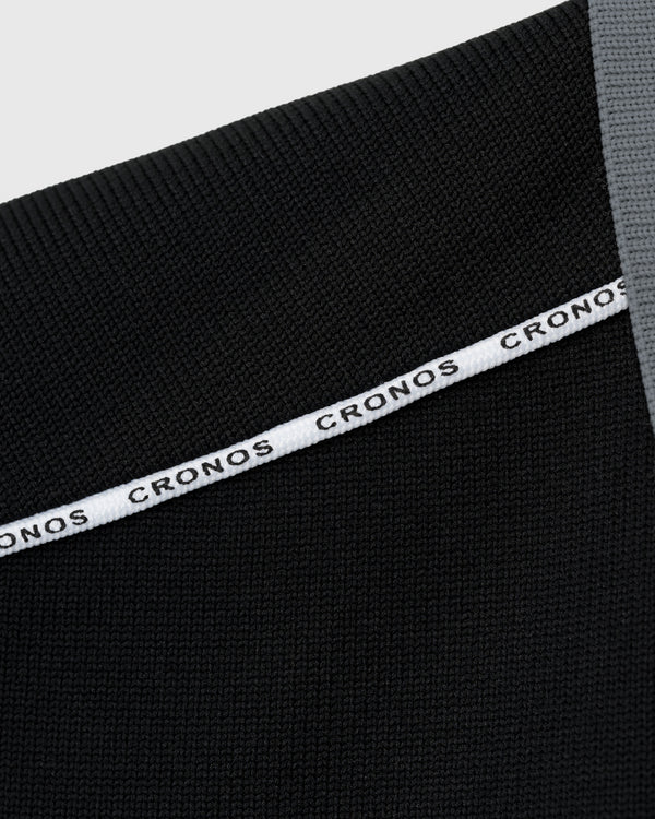 CRONOS BLACK CLEAN PIPING POLO【BLACK】