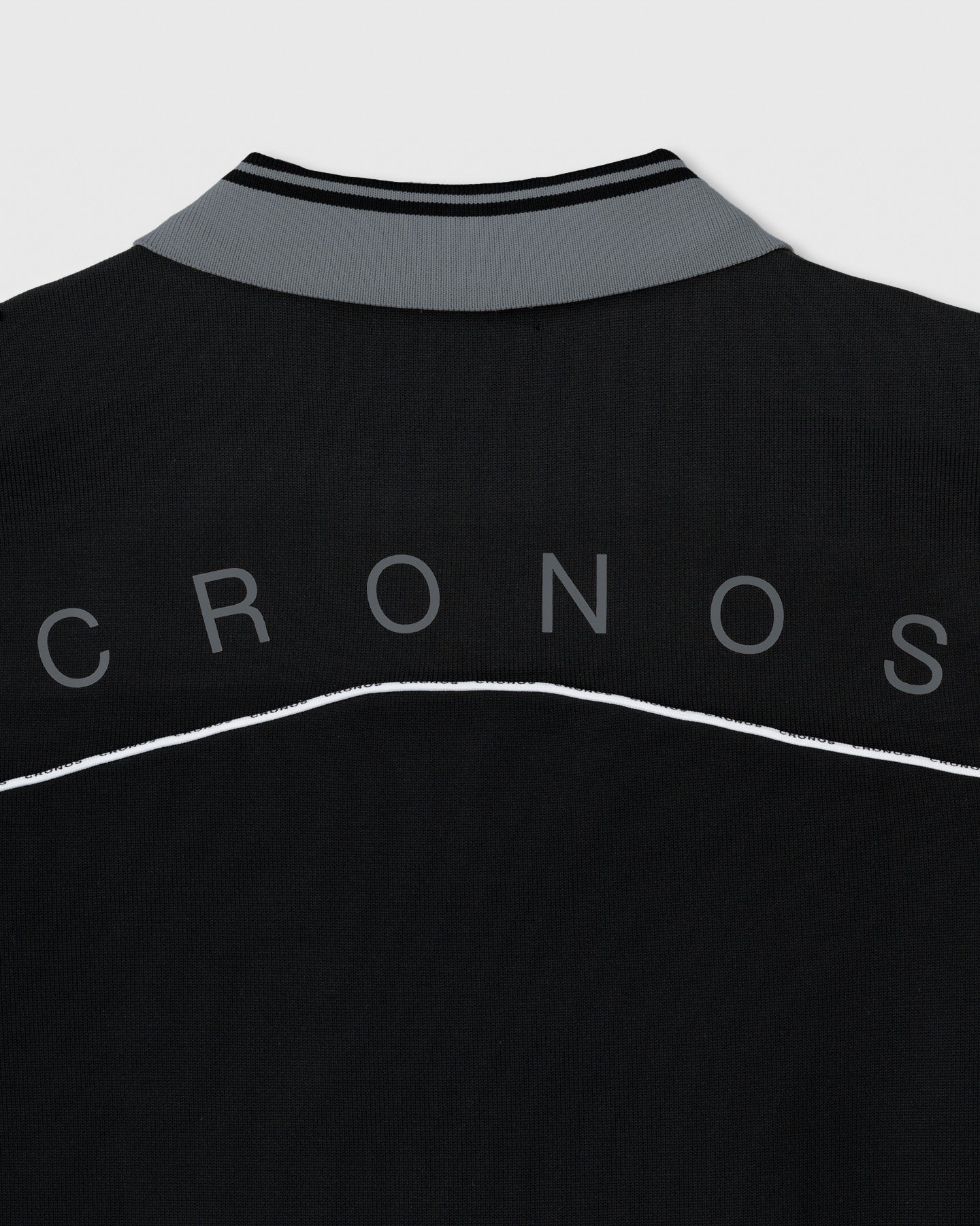 CRONOS BLACK CLEAN PIPING POLO【BLACK】