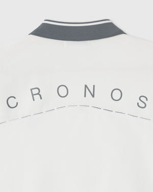 CRONOS BLACK CLEAN PIPING POLO [WHITE]