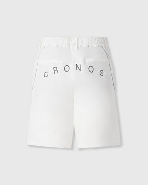 CRONOS BLACK ACTIVE MESH SHORTS【WHITE】