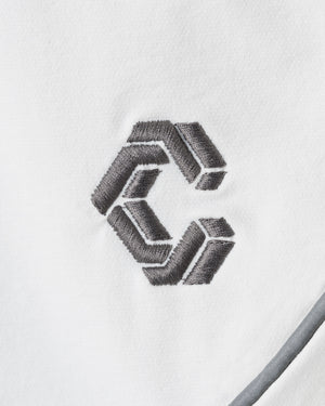 CRONOS BLACK ACTIVE MESH SHORTS【WHITE】