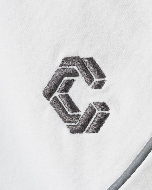 CRONOS BLACK ACTIVE MESH SHORTS【WHITE】