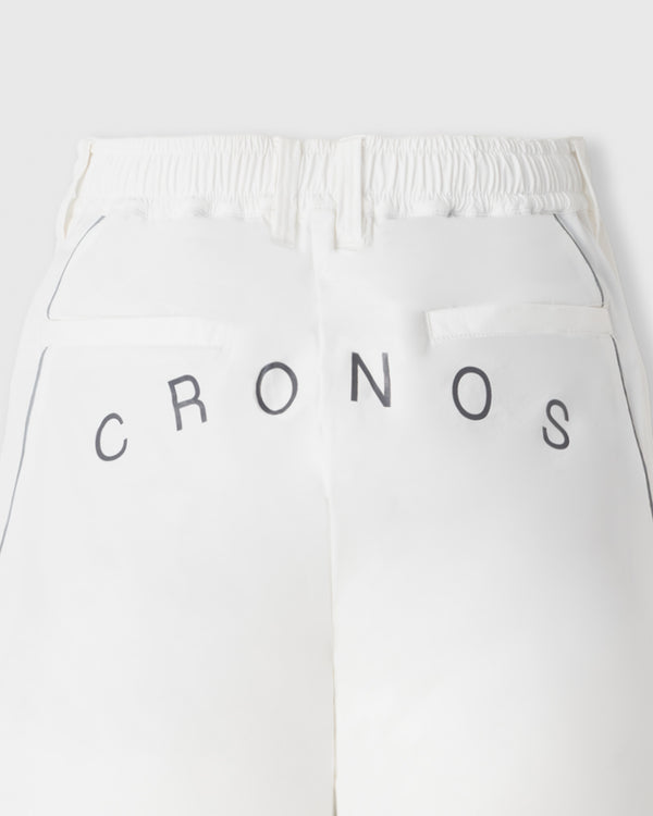 CRONOS BLACK ACTIVE MESH SHORTS【WHITE】