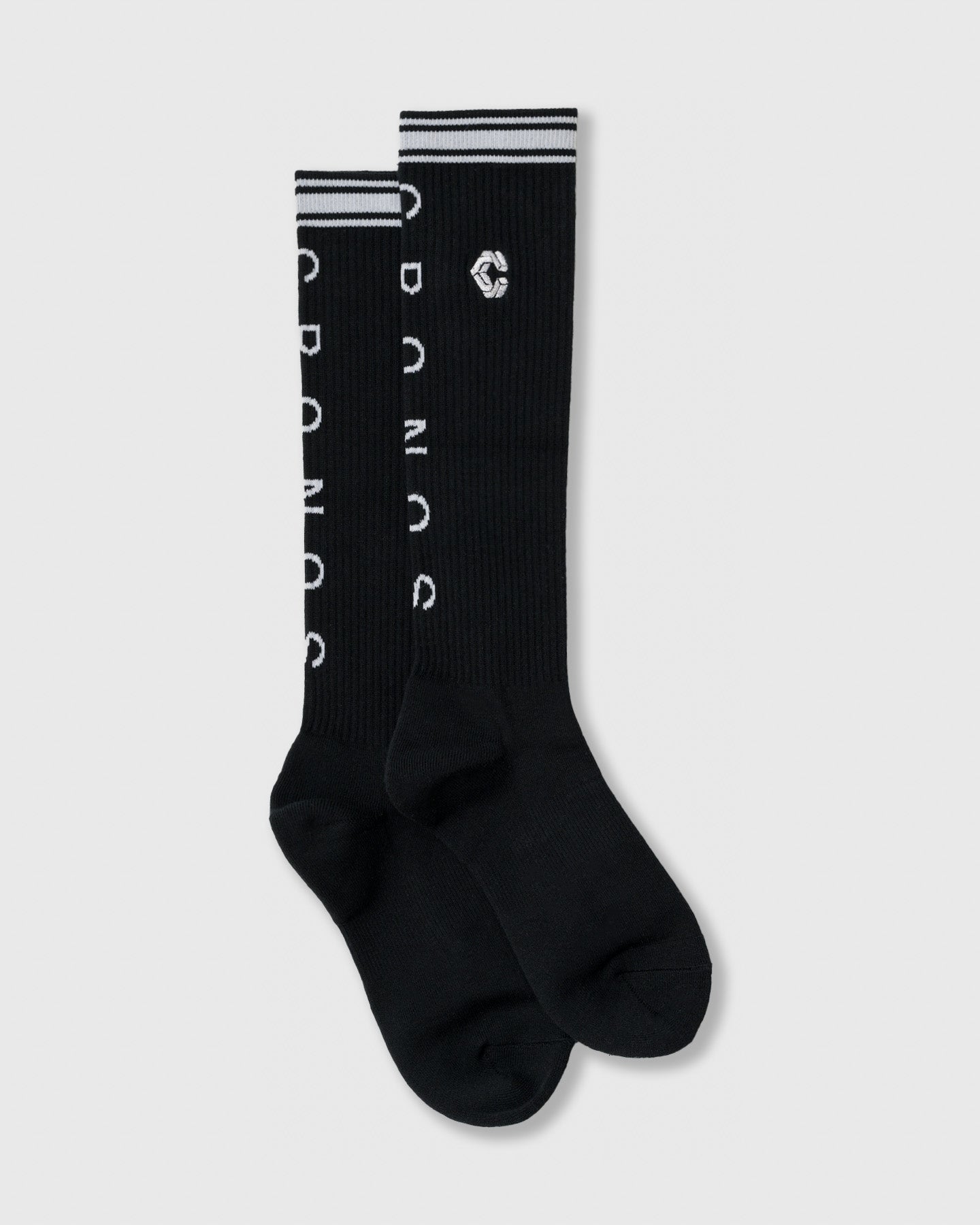 CRONOS BLACK WOMEN ROUND SOCKS【BLACK】