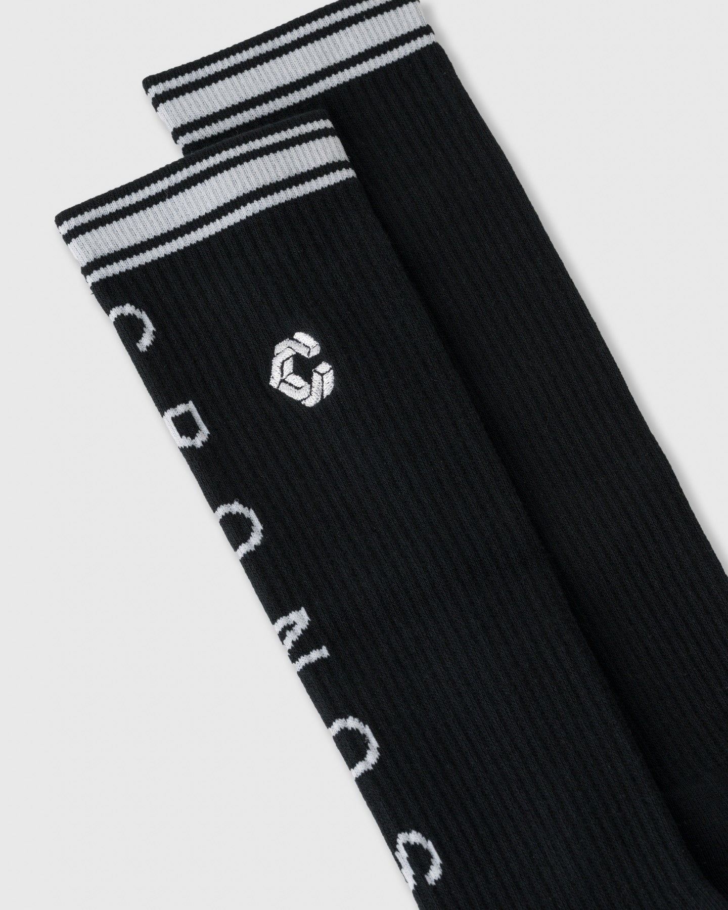 CRONOS BLACK WOMEN ROUND SOCKS【BLACK】