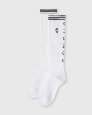 CRONOS BLACK WOMEN ROUND SOCKS【WHITE】