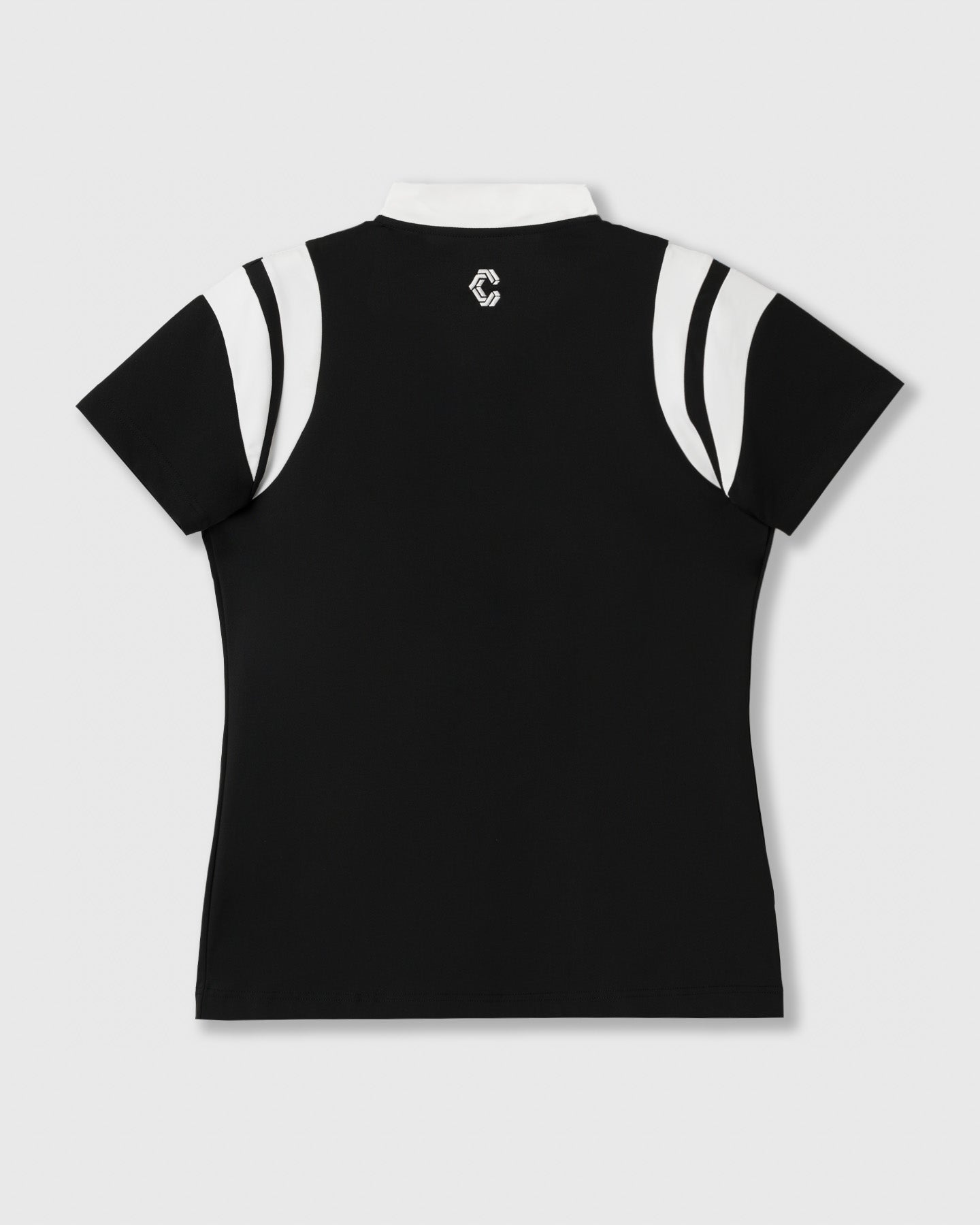 CRONOS BLACK WOMEN ROUND MOCK NECK TEE【BLACK】