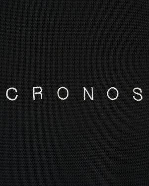 CRONOS BLACK 女款圓領針織POLO衫【BLACK】