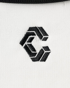 CRONOS BLACK 女款圓領針織Polo衫【白色】