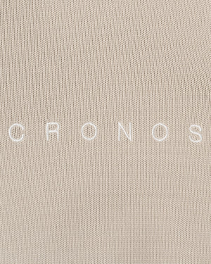 CRONOS BLACK WOMEN ROUND KNIT POLO【BEIGE】
