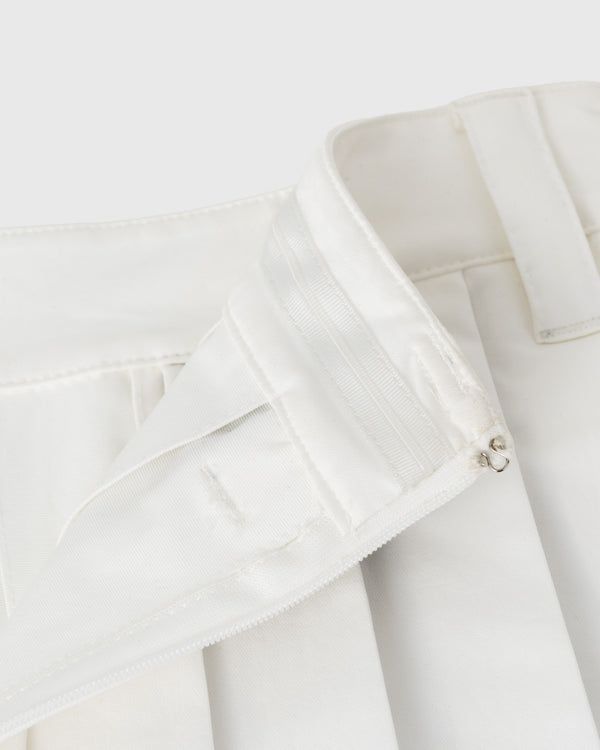 CRONOS WOMEN 黑色圓領短裙【白色】