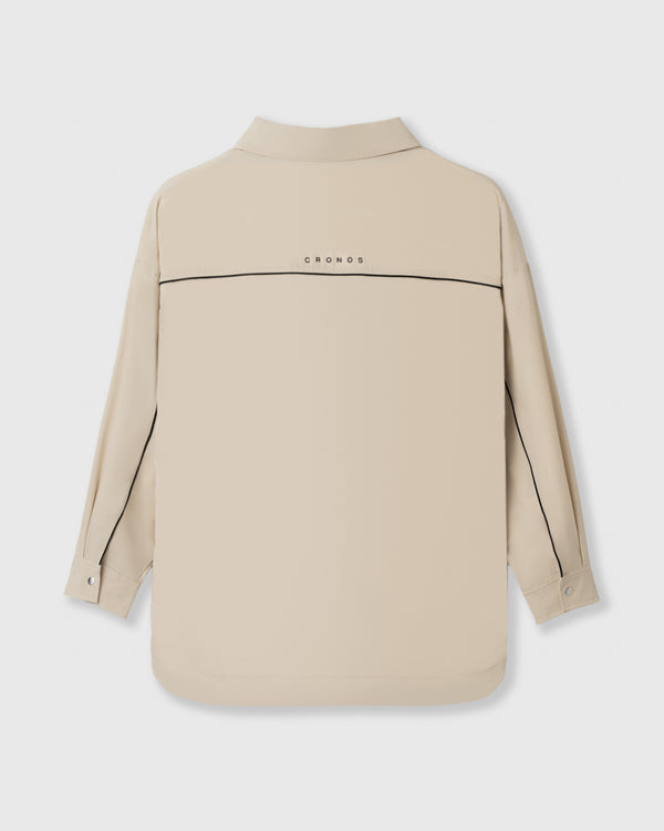 【unisex】CRONOS×MEISA ACTIVE SHIRT JACKET【WHITE】