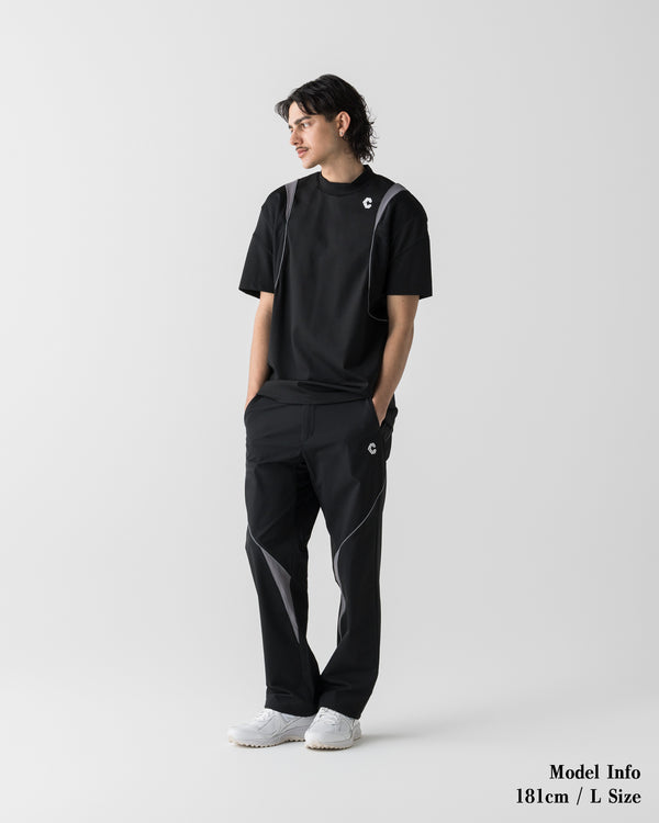 CRONOS BLACK ACTIVE MESH MOCK NECK【BLACK】