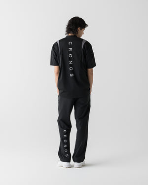 CRONOS BLACK ACTIVE MESH MOCK NECK【BLACK】