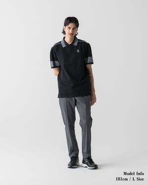 CRONOS BLACK CLEAN PIPING PANTS【BLACK】