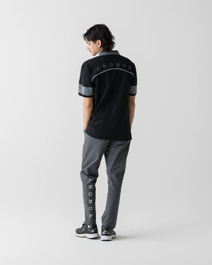 CRONOS BLACK CLEAN PIPING POLO【BLACK】