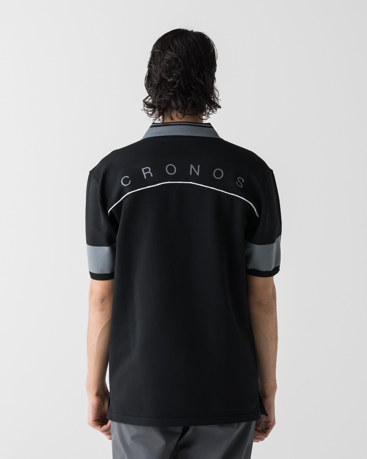 CRONOS BLACK クロノス ブラック　ポロシャツXL CRONOS BLACK CLEAN PIPING POLO【BLACK】