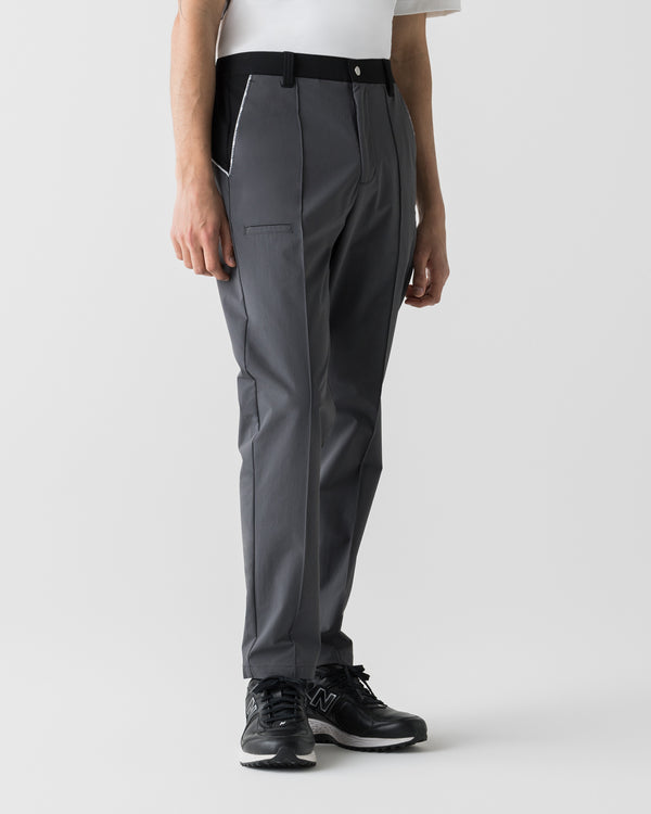CRONOS BLACK CLEAN PIPING PANTS【BLACK】