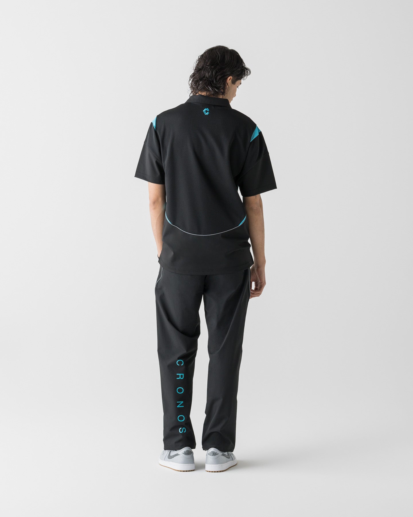 CRONOS BLACK ACTIVE MESH POLO【BLACK×BLUE】