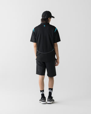 CRONOS BLACK ACTIVE 網眼短褲【黑×藍】