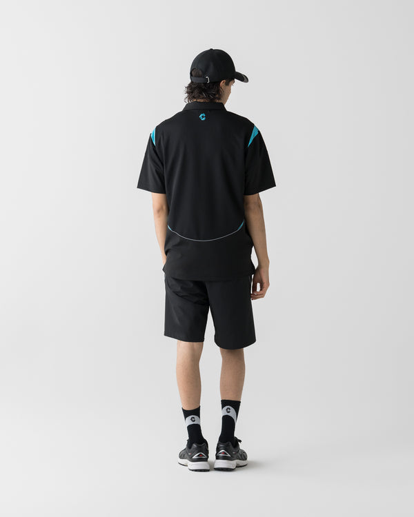 CRONOS BLACK ACTIVE 網眼短褲【黑×藍】