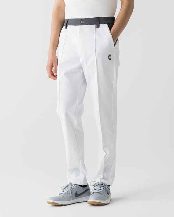 CRONOS BLACK CLEAN PIPING PANTS【白色】