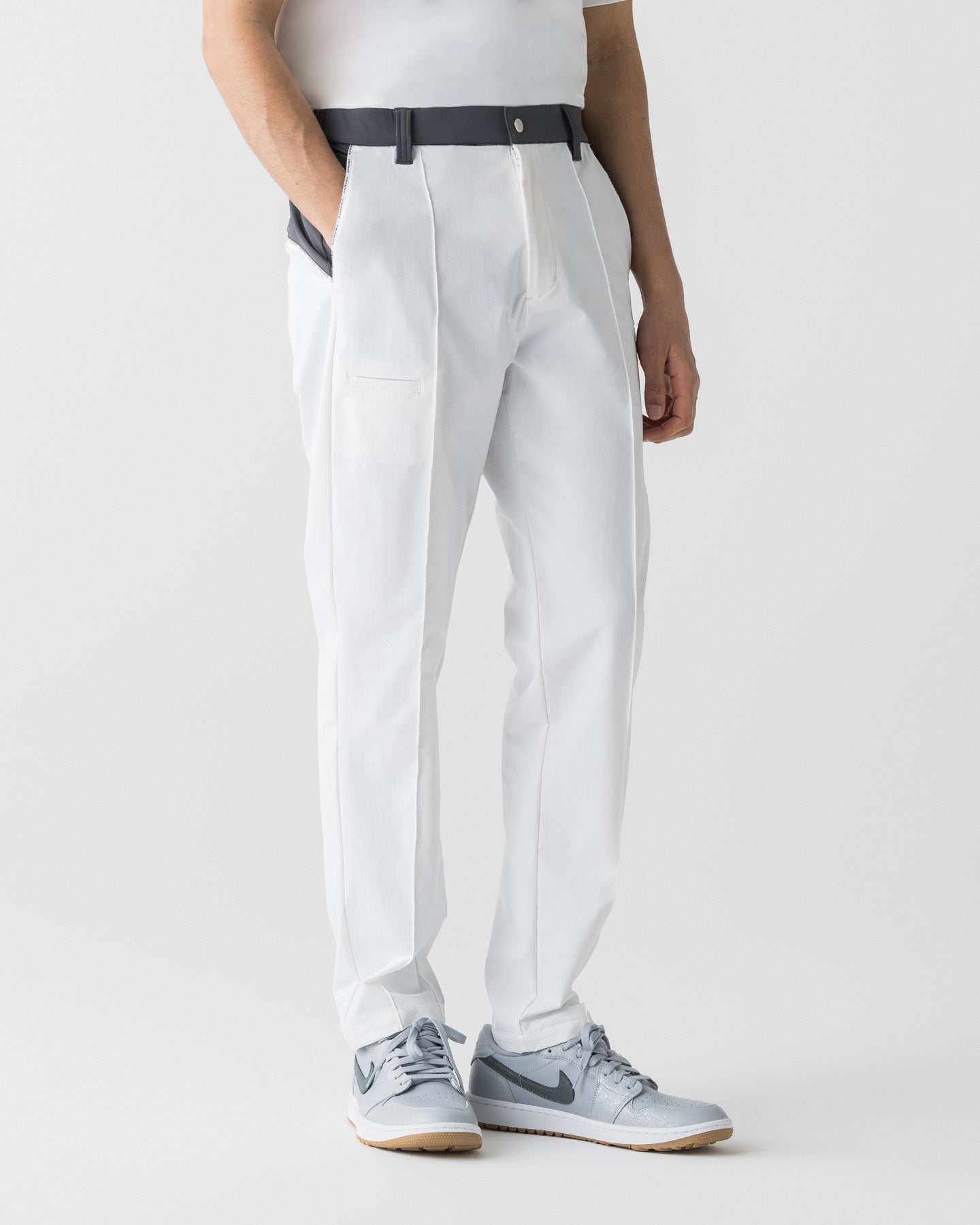 初期CRONOS 下だけ CRONOS BLACK CLEAN PIPING PANTS【WHITE】