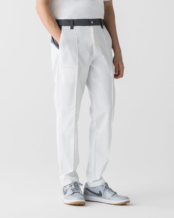 CRONOS BLACK CLEAN PIPING PANTS【白色】