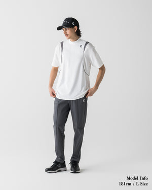 CRONOS BLACK CLEAN PIPING PANTS【BLACK】