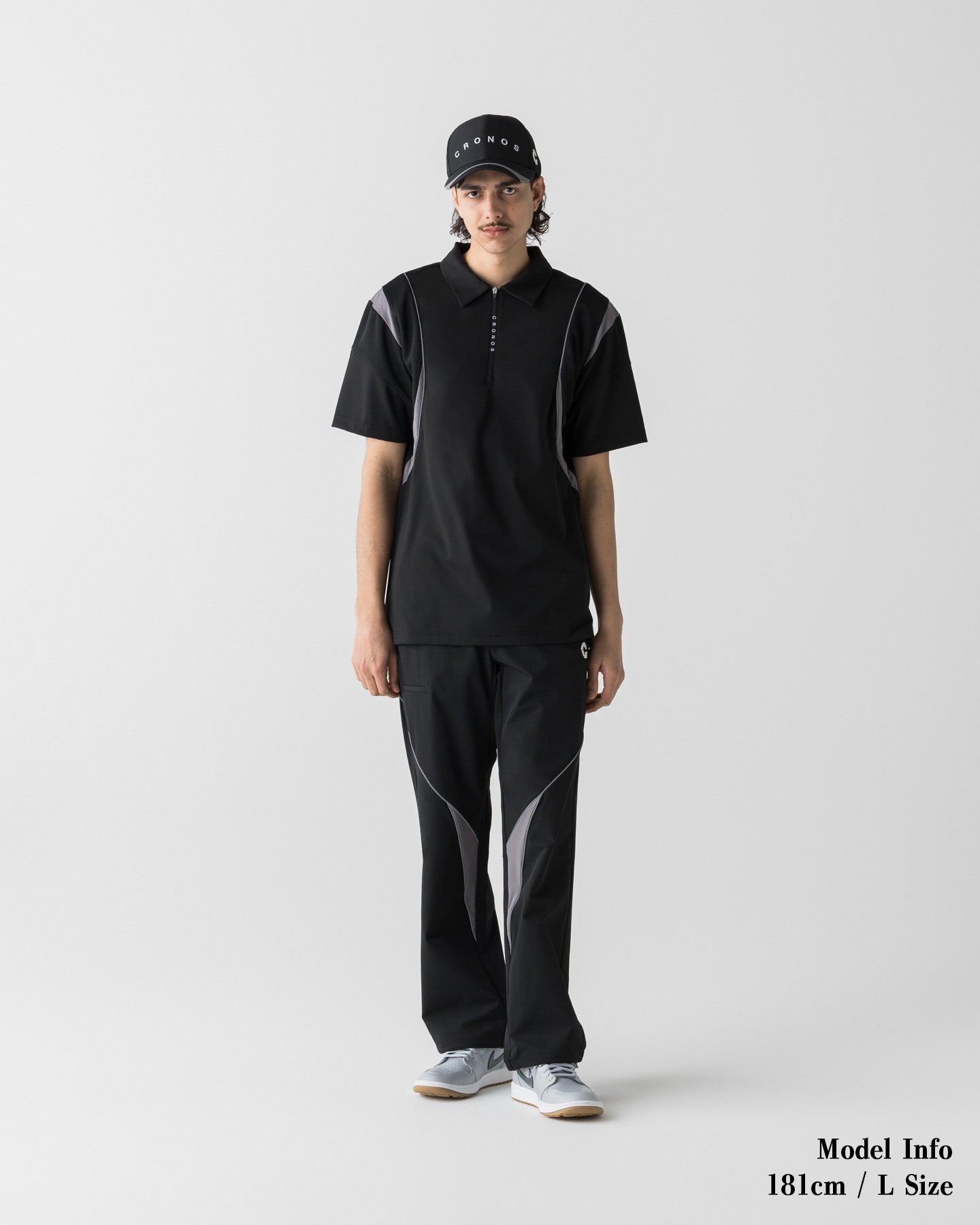 CRONOS BLACK ACTIVE MESH POLO【BLACK】