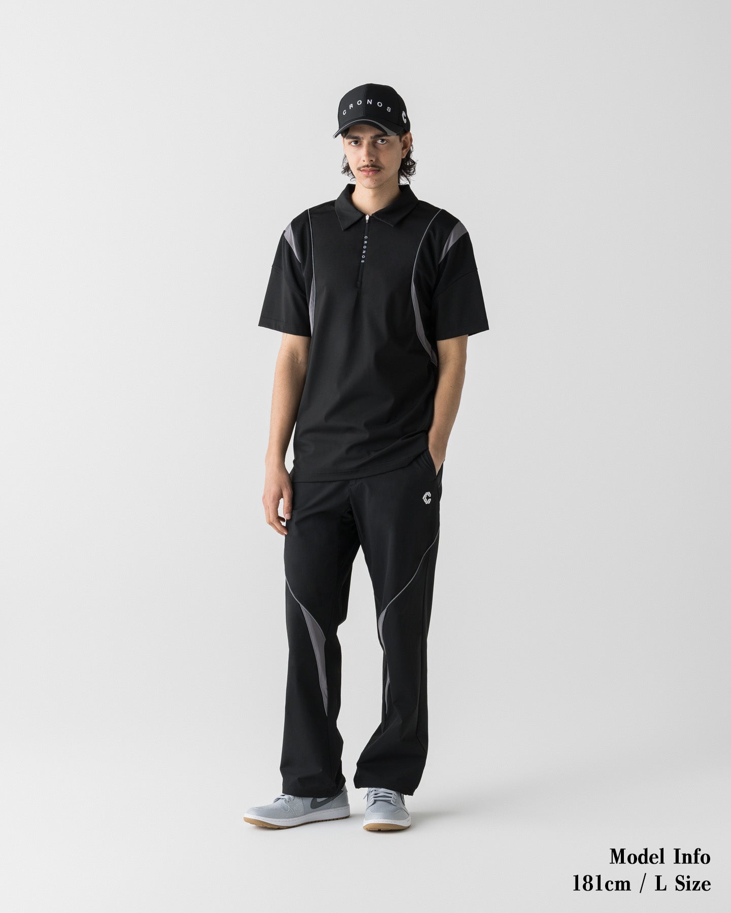 CRONOS BLACK ACTIVE MESH POLO【BLACK】