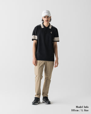 CRONOS BLACK CLEAN PIPING POLO [BEIGE]