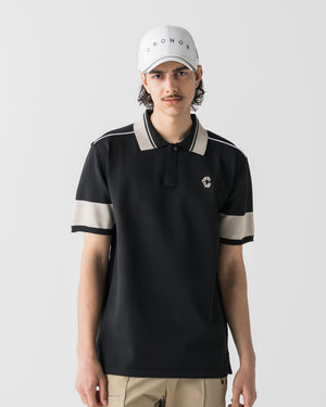 CRONOS BLACK CLEAN PIPING POLO [BEIGE]