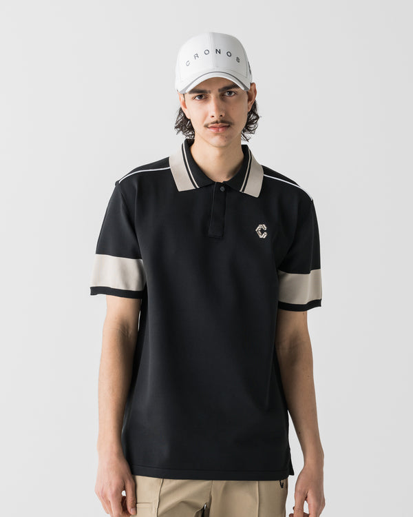CRONOS BLACK CLEAN PIPING POLO [BEIGE]