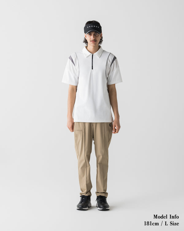 CRONOS BLACK ACTIVE MESH POLO【WHITE】
