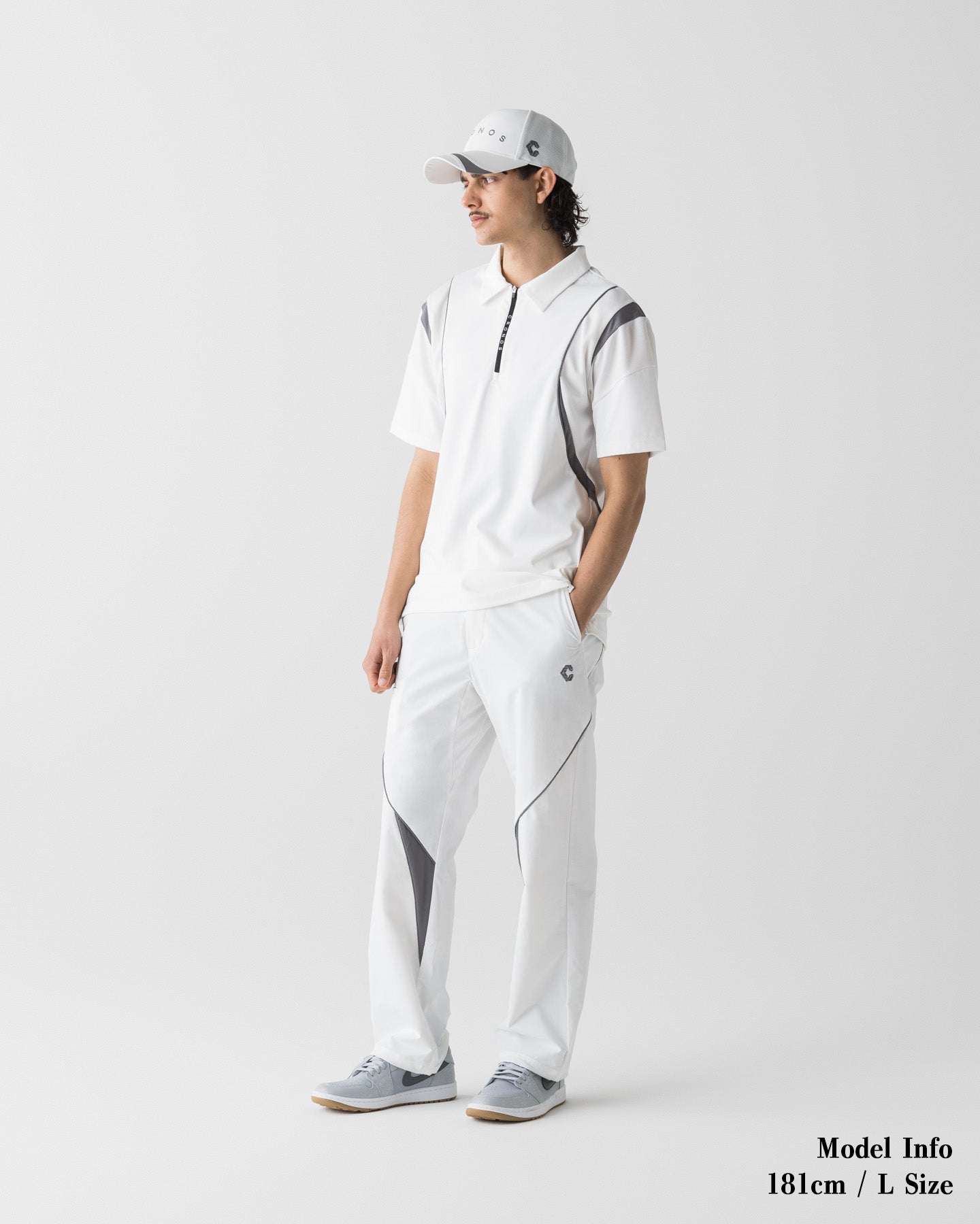 CRONOS BLACK ACTIVE MESH POLO【WHITE】