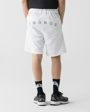 CRONOS BLACK ACTIVE MESH SHORTS【WHITE】