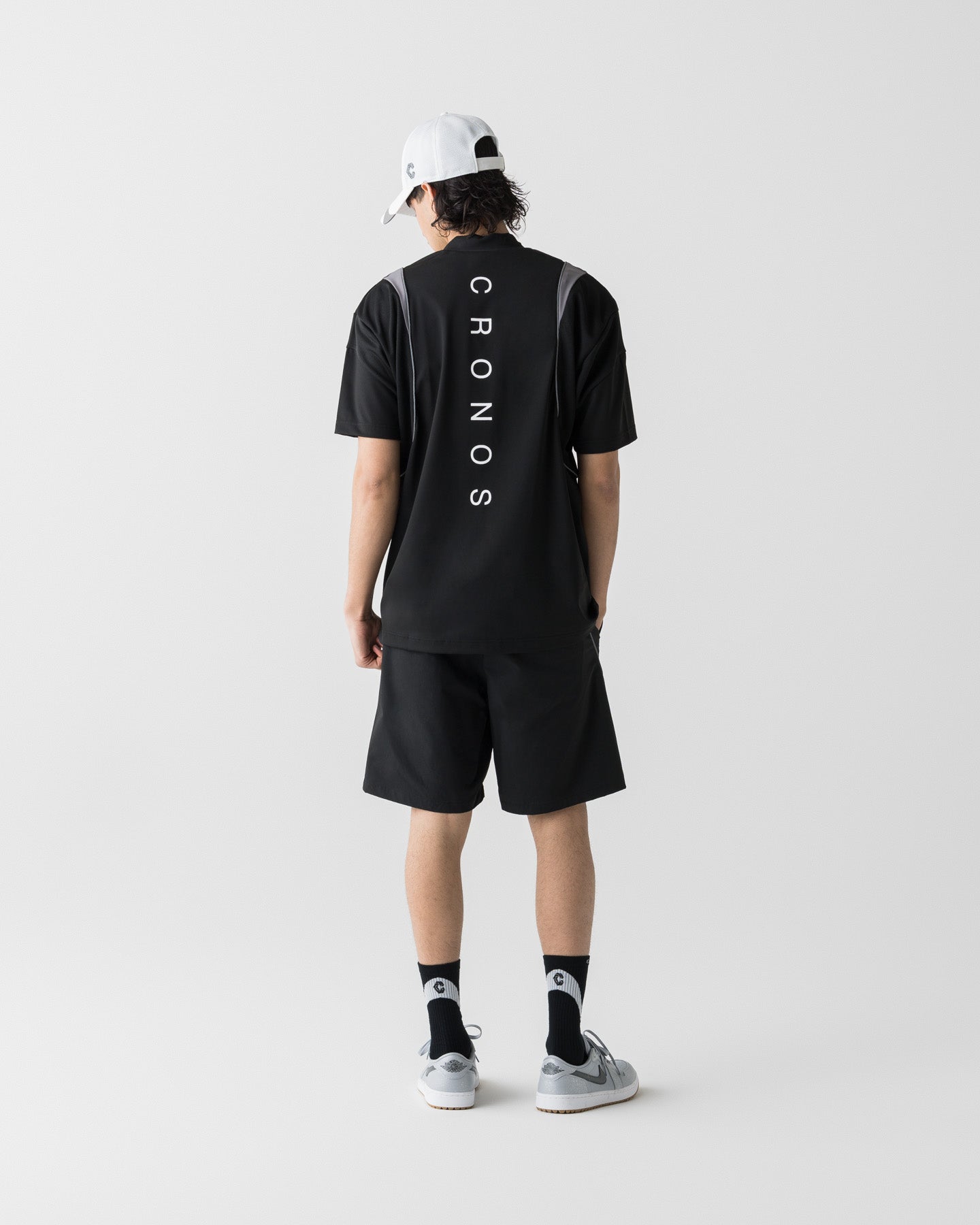 CRONOS BLACK ACTIVE MESH SHORTS【BLACK】