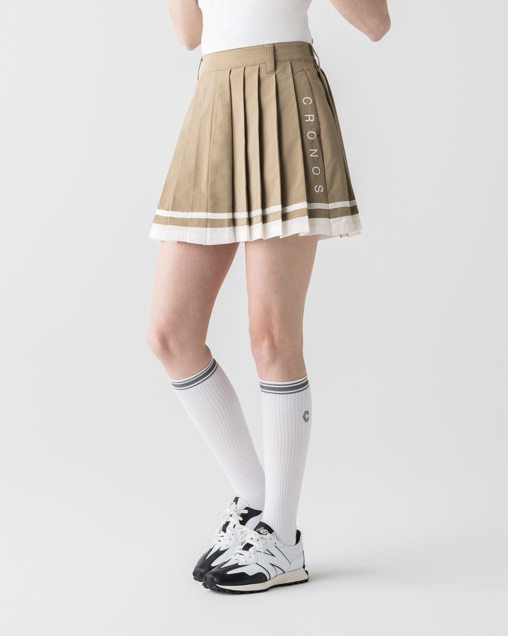 CRONOS 女款黑色圓裙【米色】