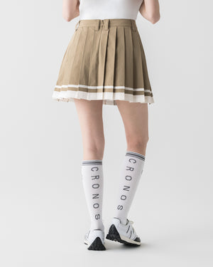 CRONOS BLACK WOMEN ROUND SOCKS【WHITE】
