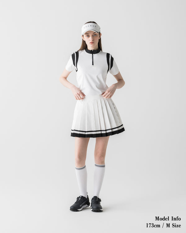 CRONOS WOMEN 黑色圓領短裙【白色】