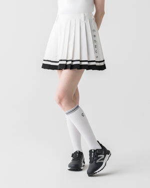 CRONOS WOMEN 黑色圓領短裙【白色】