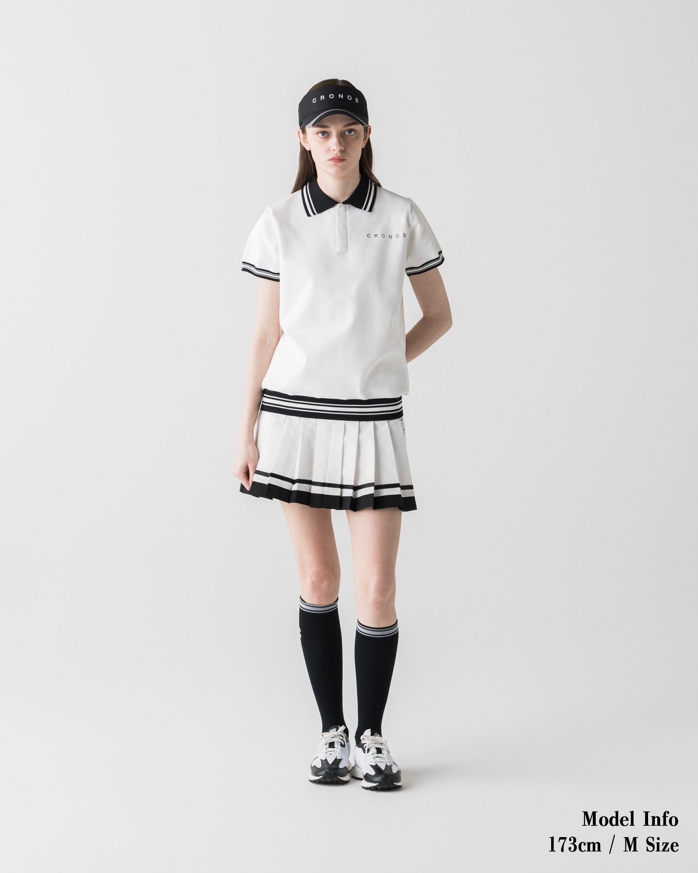CRONOS BLACK WOMEN ROUND SKIRT【WHITE】