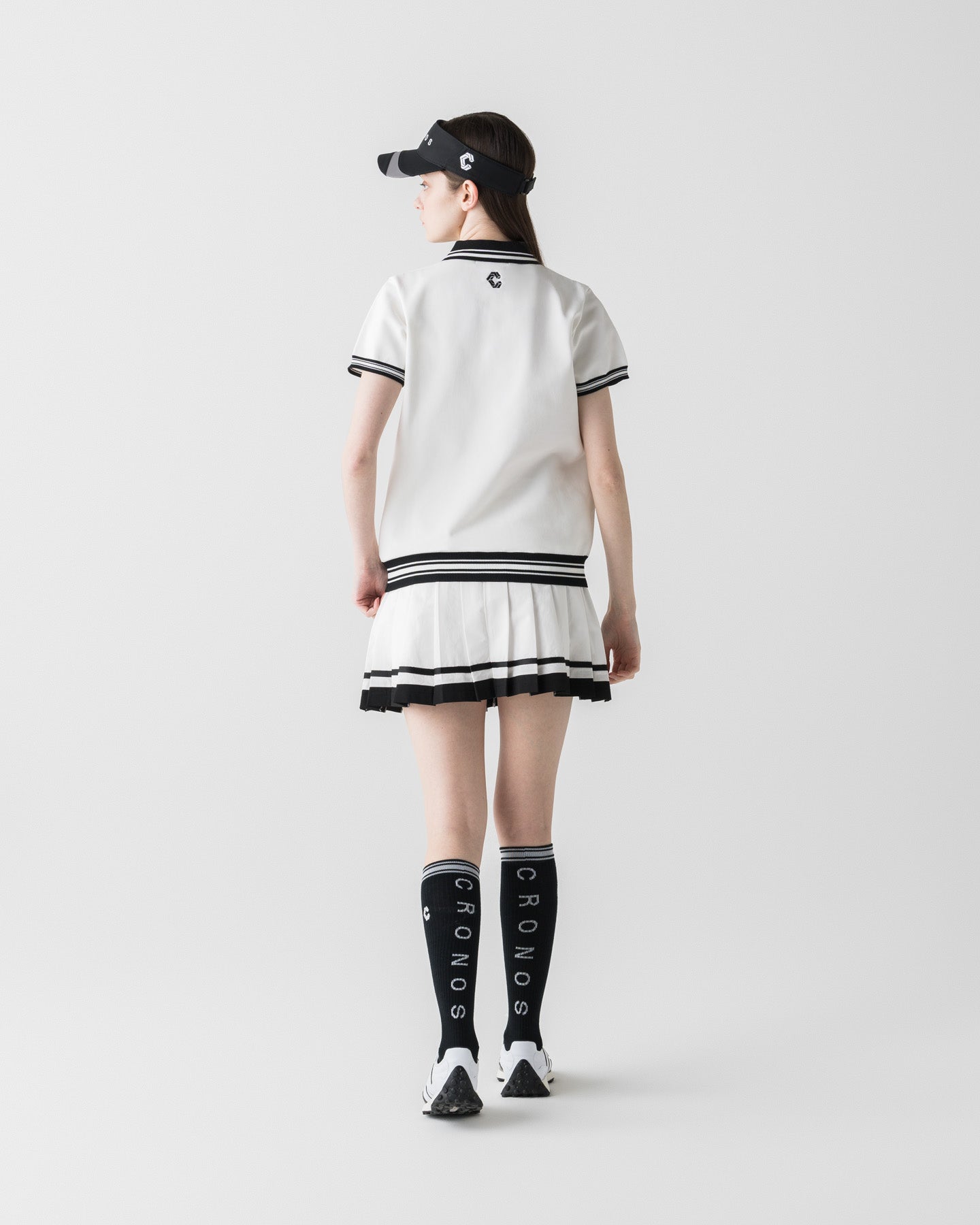 CRONOS BLACK WOMEN ROUND SKIRT【WHITE】
