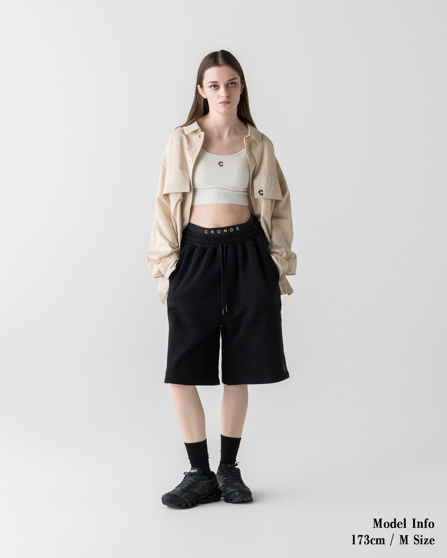 unisex】CRONOS×MEISA ACTIVE HALF PANTS【BLACK】