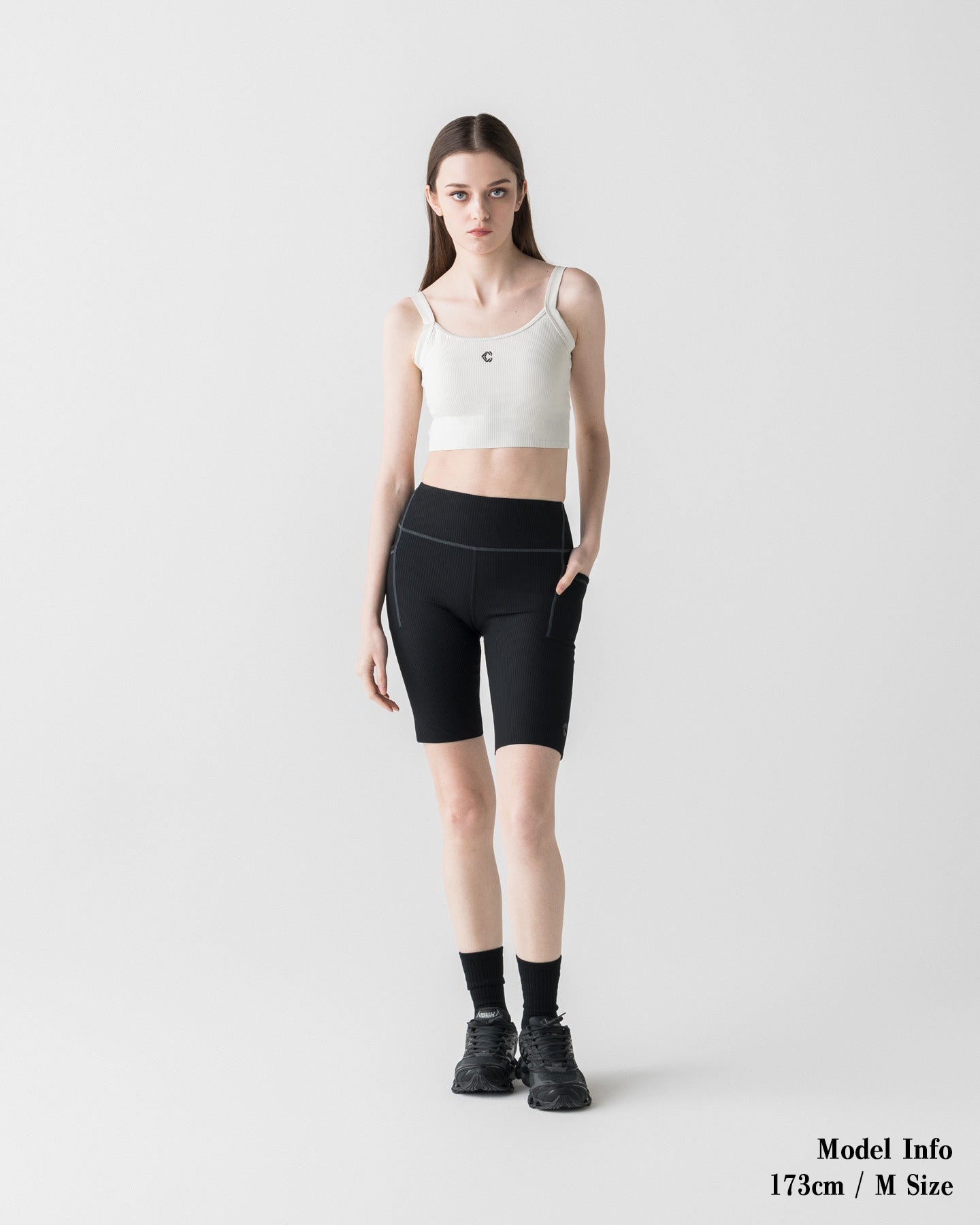 CRONOS×MEISA ACTIVE SHORT LEGGINGS【BLACK】